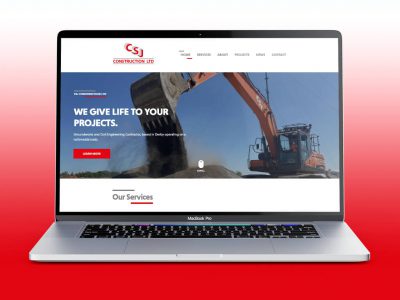 CSJ Construction desktop web design