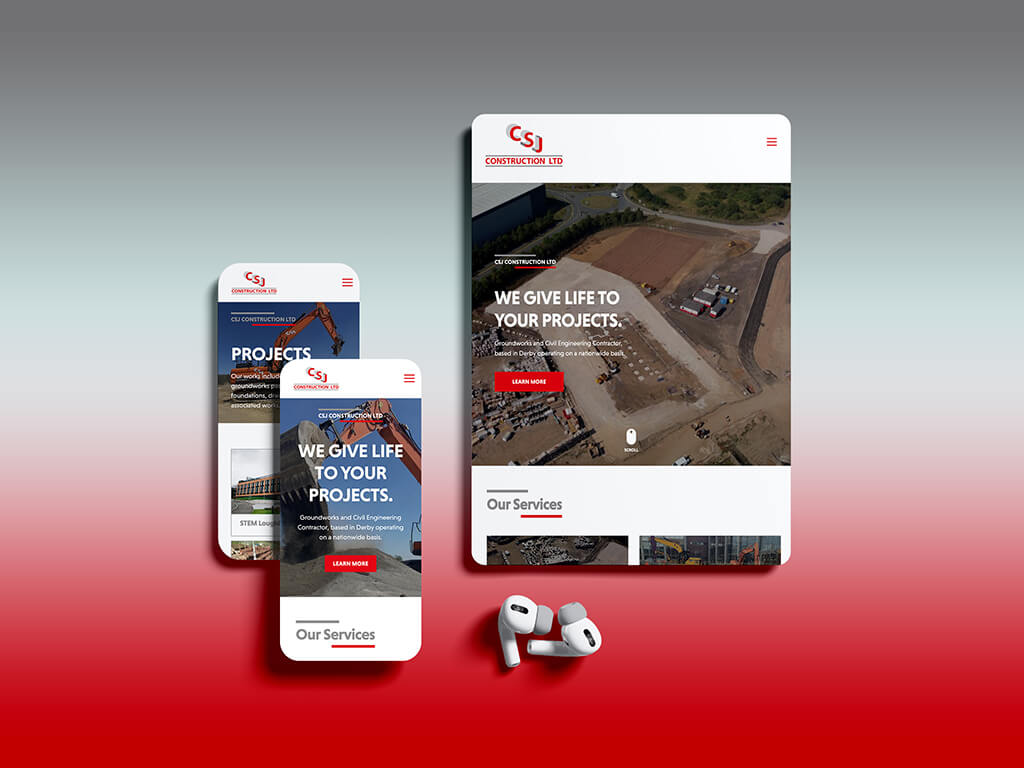 CSJ Construction mobile devices design